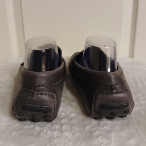 Grey Italian Leather Bit Driver Loafers by To Boot New York Adam 10 Old Money main image 4